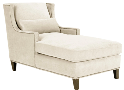 Chaise Longue Loungers Furniture Ottoman Living room Design Sofa Beige Fabric Lounger